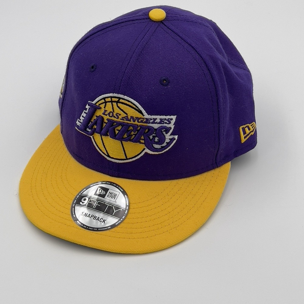New Era LA Los Angeles Lakers 9FIFTY Adjustable Snapback Hat - Purple/Gold - New
